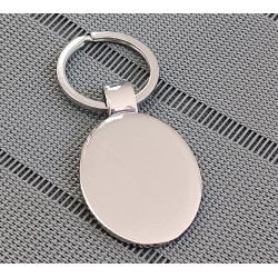 Chrome Oval Key Ring