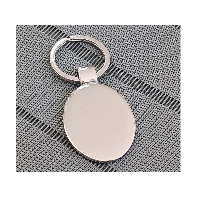 Chrome Oval Key Ring