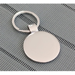 Chrome Round Key Ring