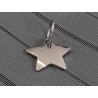 Chrome Star Key Ring