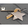 Chrome Star Key Ring