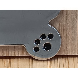 Chrome Bone with Coloured Paw