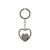 Heart in Heart Chrome Keyring
